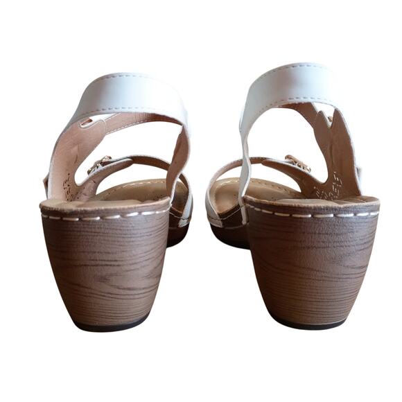 Patrizia Spring Step "Shantay" White Wedge Platform Sandal Women 42 (US10.5 -11) - Picture 5 of 12